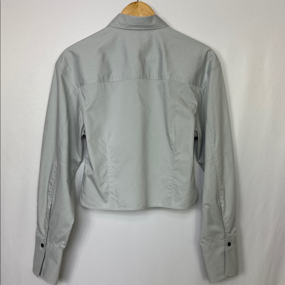 Rag & Bone Becca Poplin Button Down Shirt Gray Size Medium Long Sleeve - Picture 11 of 16